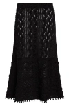Jil Sander Textured Lace Knit Skirt In Animal Print