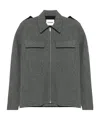 Jil Sander Structured Wool Shirt In Gray