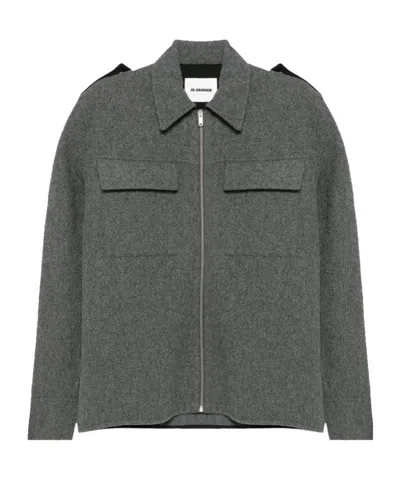 JIL SANDER JIL SANDER TEXTURED ZIPPED SHIRT