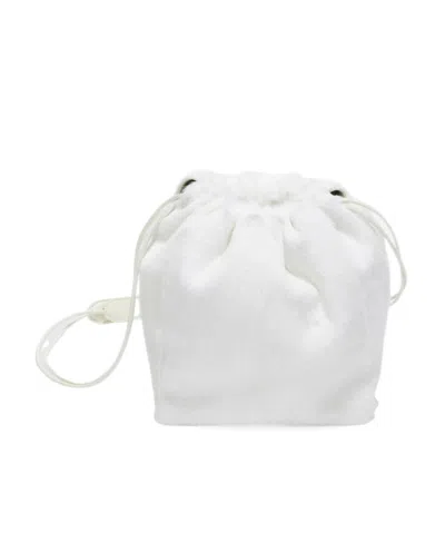 Jil Sander Textured Shoulder Bag In White