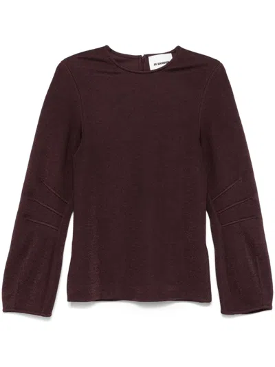Jil Sander Textured Sweatshirt In Red