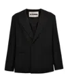 Jil Sander Textured Wool Blazer In Black