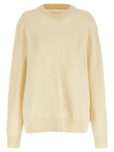 Jil Sander Wool Blend Crew Neck Sweater In Neutral