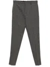 Jil Sander Textured Wool Tailored Trousers In Grau