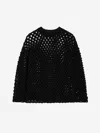 Jil Sander Open Knit Sweater In Black
