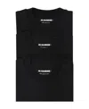 Jil Sander Three-pack Long-sleeve Tops In Black