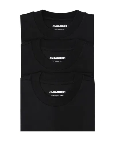 Jil Sander Three-pack Long-sleeve Tops In Black