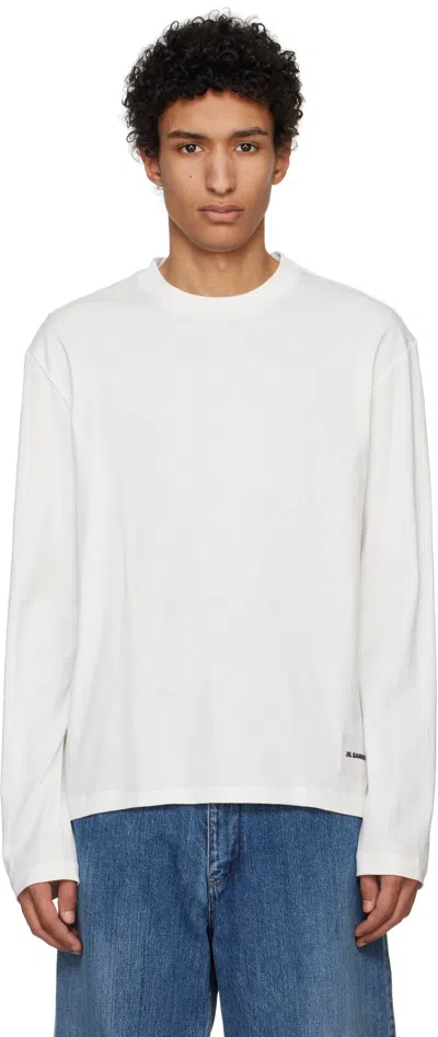 Jil Sander Three-pack Multicolor Long-sleeved T-shirts In 000 Multicolour (100