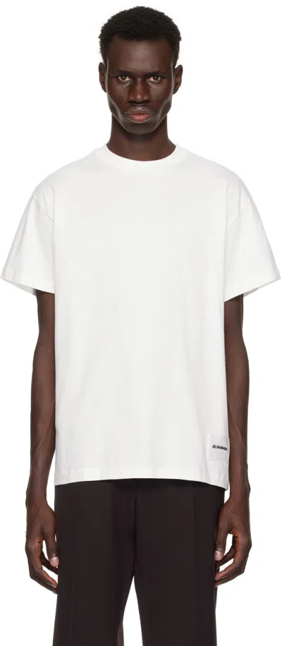Jil Sander Three-pack Multicolor Short-sleeved T-shirts In 000 Multicolour (100