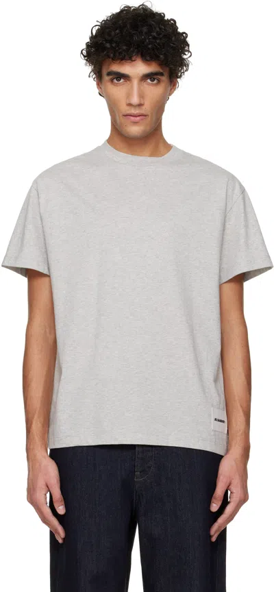 Jil Sander Three-pack Multicolor Short-sleeved T-shirts In Gray