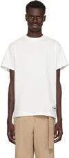 Jil Sander Three-pack White Short-sleeved T-shirts In 100 White