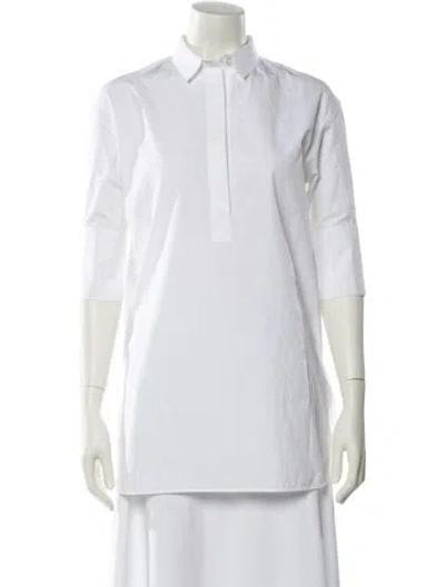 Pre-owned Jil Sander Three-quarter Sleeve Polo In Neutral