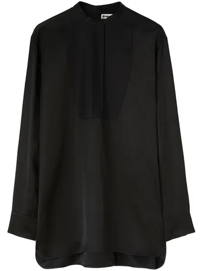 Jil Sander Thursday P.m. Linen-blend Shirt In Black