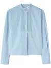 Jil Sander Striped Cotton Shirt In Blue