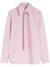 Jil Sander Tie-detail Cotton Shirt In Pink