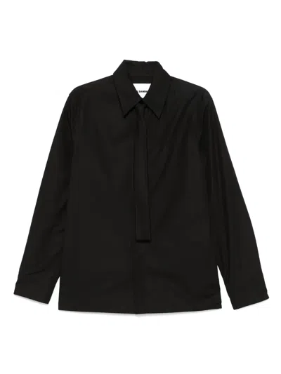 Jil Sander Hemd Mit Krawattendetail In Black