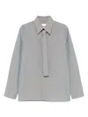 Jil Sander Tie-detail Shirt In Grey