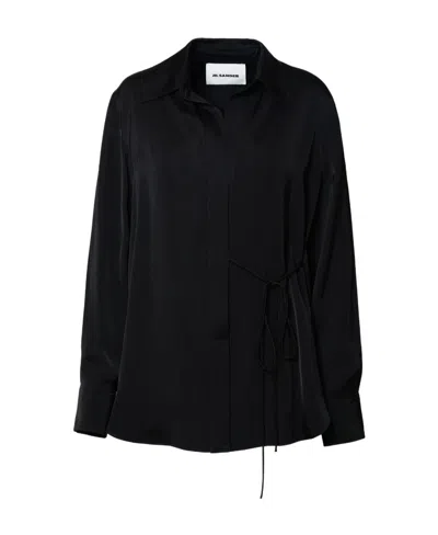 JIL SANDER JIL SANDER SIDE-TIE BUTTONED SHIRT