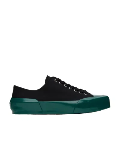 Jil Sander Tie Low-top Casual Sneakers In Black