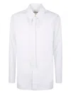 Jil Sander Tie Shirt With Button Cuffs And Pointed Collar In White