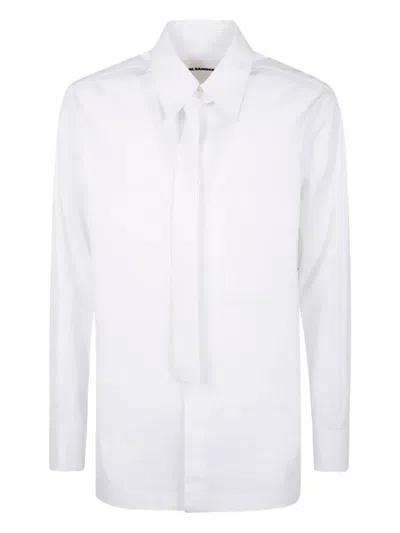 JIL SANDER TIE-NECK SHIRT