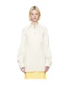 Jil Sander Tie-waist Linen Jacket In White