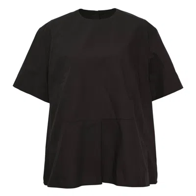 Jil Sander Tobi Light Cotton Top In Black