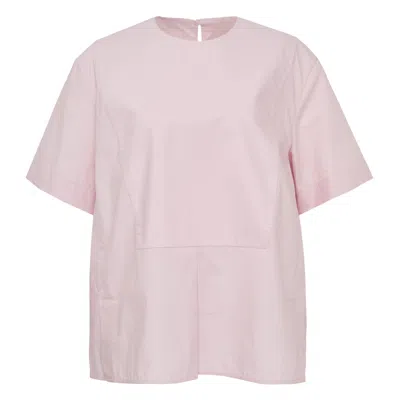 Jil Sander Tobi Light Cotton Top In Pink
