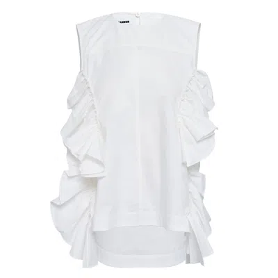 Jil Sander Tobi Light Cotton Top In White
