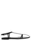Jil Sander Toe Leather Sandals Black