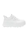 Jil Sander Tonal Leather Sneakers In White