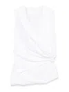 Jil Sander Draped Top In White