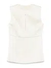 Jil Sander Cut Out Top In Neutral