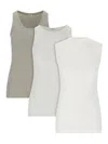 Jil Sander Set Of 3 Tank Tops In Multicolour