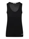 Jil Sander Woman Tank Top Black Size M Cotton In Black