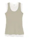 Jil Sander Three-pack Multicolor 3 Layers Tank Tops In Green