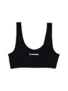 Jil Sander Logo Bikini Top In Black