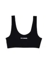 Jil Sander Logo Bikini Top In Black