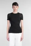 Jil Sander Top Cn Ls T-shirt In Black Cotton In Black