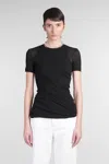 Jil Sander Top Cn Ls T-shirt In Black Cotton In Black