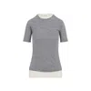 Jil Sander Crew Neck T-shirt And Vest Two-piece Set In Gray