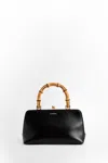 Jil Sander Leather Goji Square-frame Top-handle Bag In Black