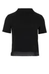 Jil Sander Black Wool Top In Black