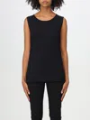 Jil Sander Sleeveless Pleated Neck Top In Schwarz