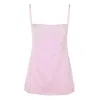 Jil Sander Lace-panelled Cami Top - Women's - Cotton/polyamide/viscose In Marshmallow