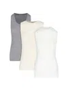 Jil Sander Set Of 3 Tank Tops In Multicolour