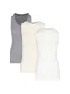 Jil Sander Set Of 3 Tank Tops In Multicolour