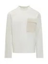 Jil Sander Long Sleeve Sweater In White