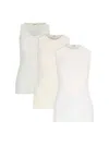 Jil Sander Tank Top Set Of 3 - White & Cream In White