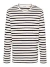 Jil Sander Boiled Striped Wool Compact Jersey In White